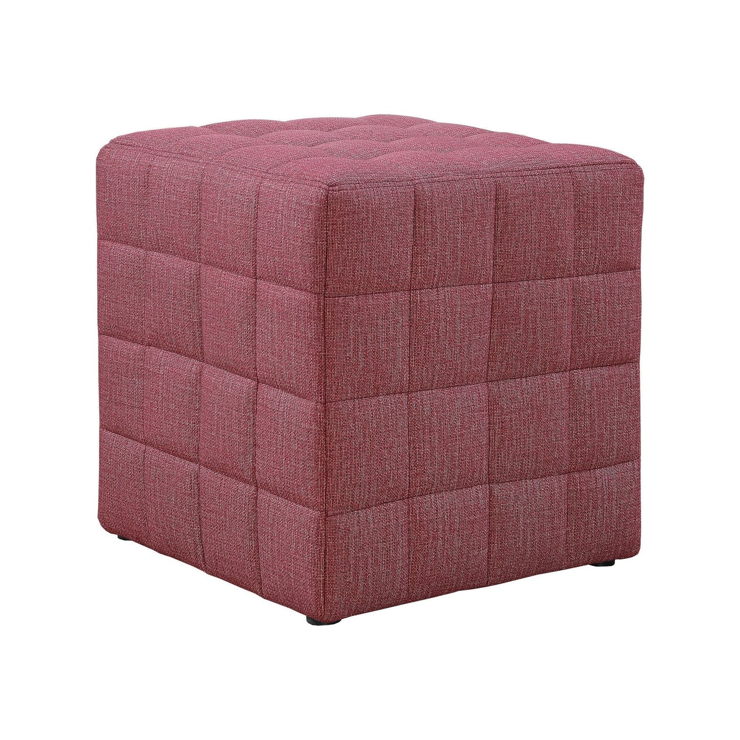 Ottoman - Light Red Linen-Look Fabric