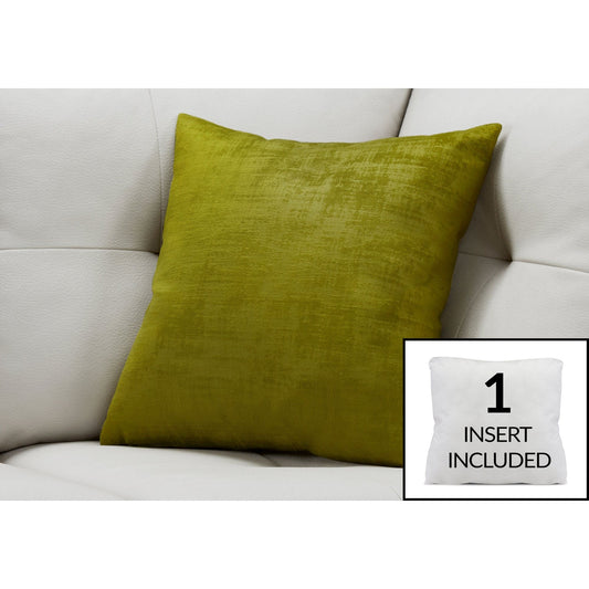 Pillow - 18"X 18" / Lime Green Brushed Velvet / 1Pc