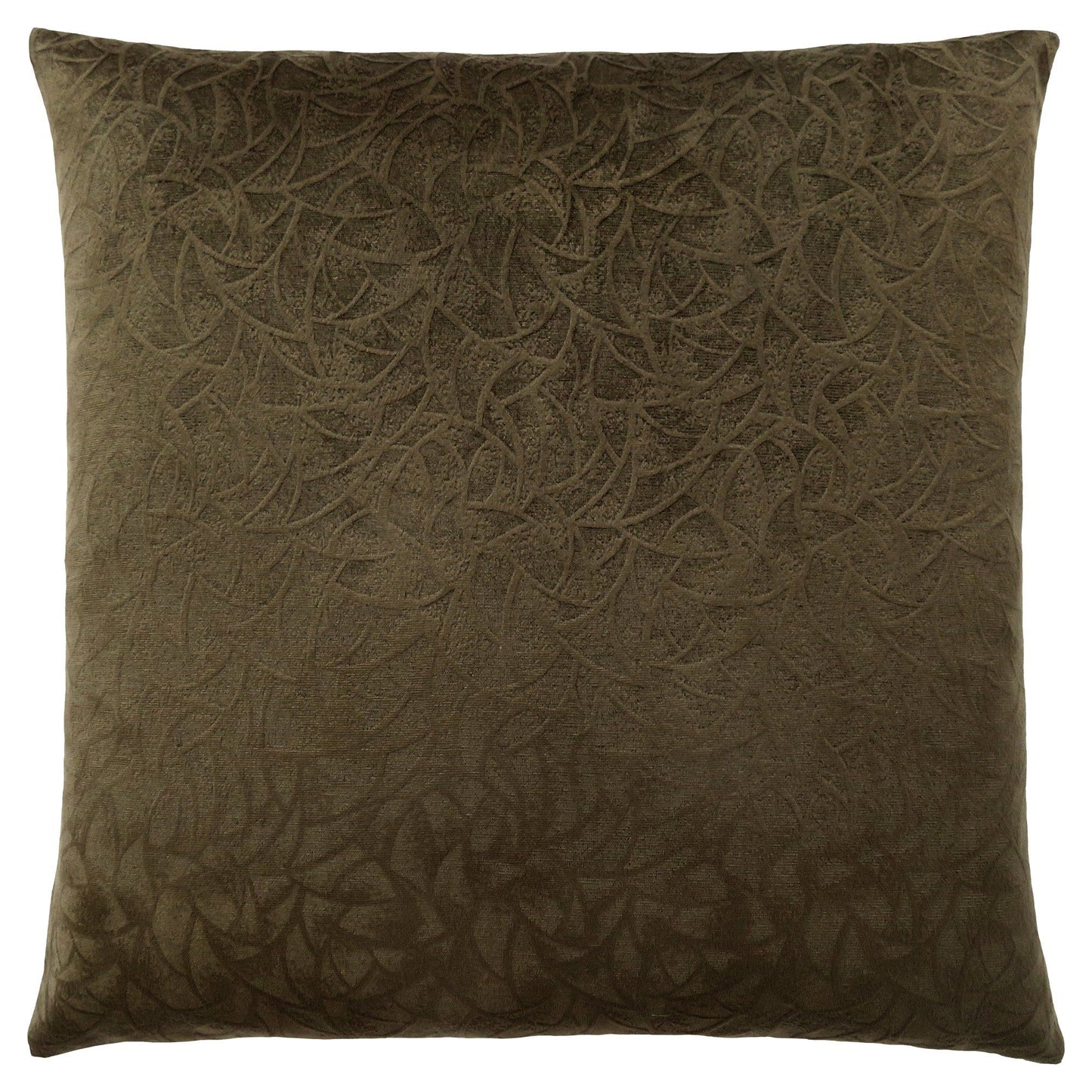 Pillow - 18"X 18" / Dark Green Floral Velvet / 1Pc