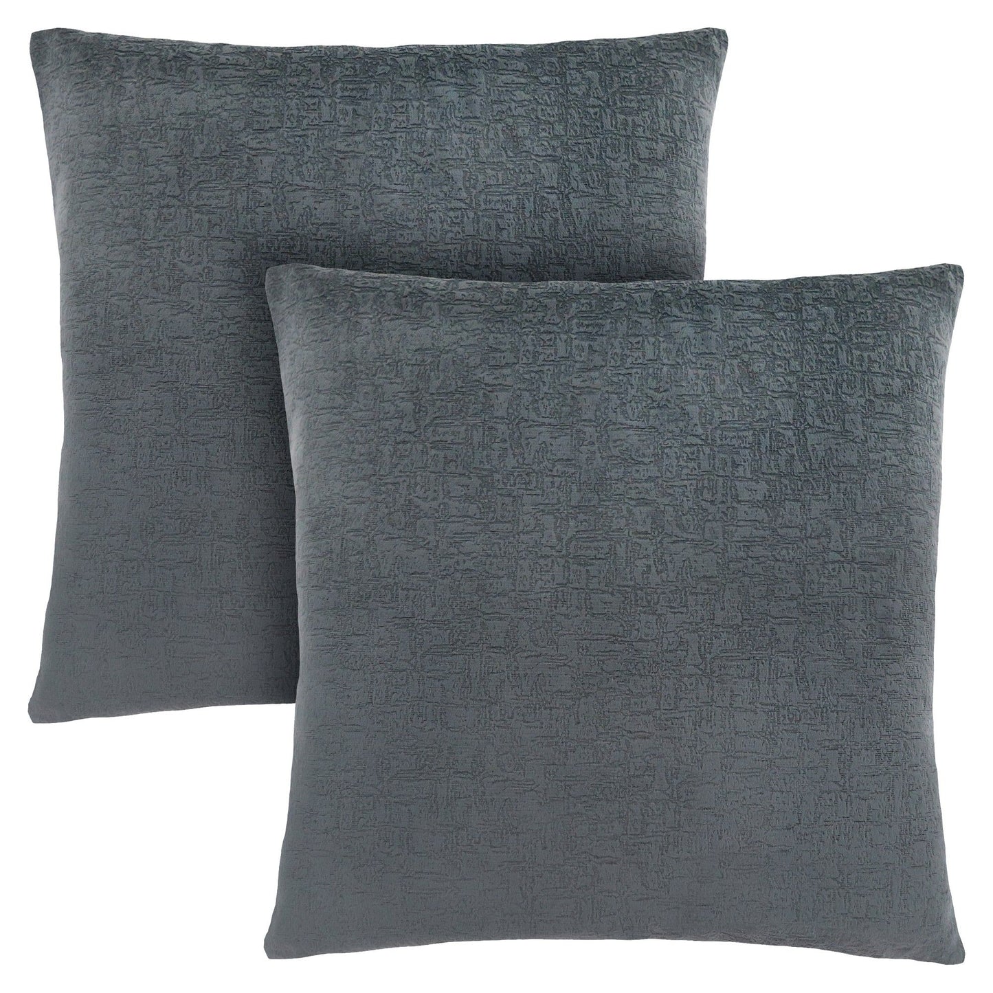 Pillow - 18"X 18" / Dark Grey Mosaic Velvet / 2Pcs