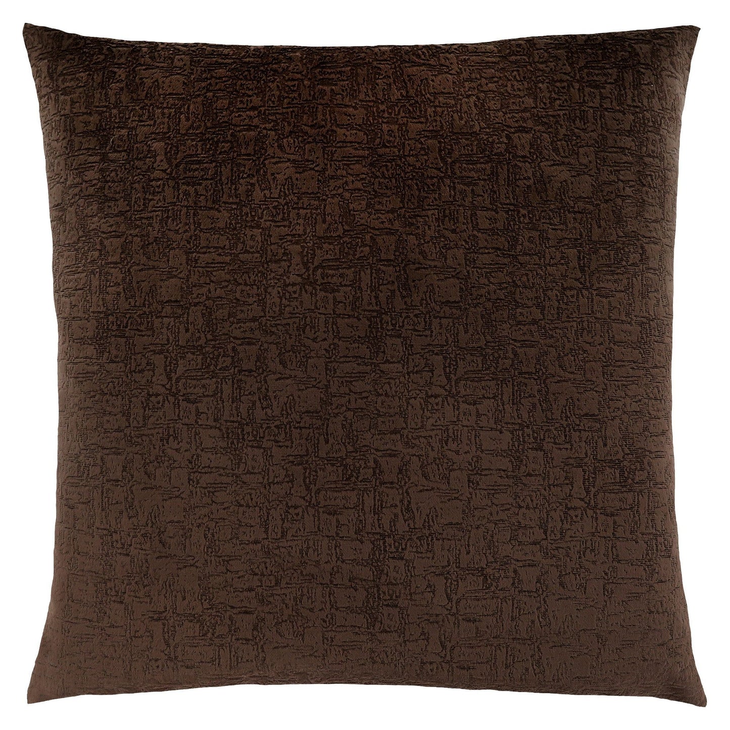 Pillow - 18"X 18" / Dark Brown Mosaic Velvet / 1Pc