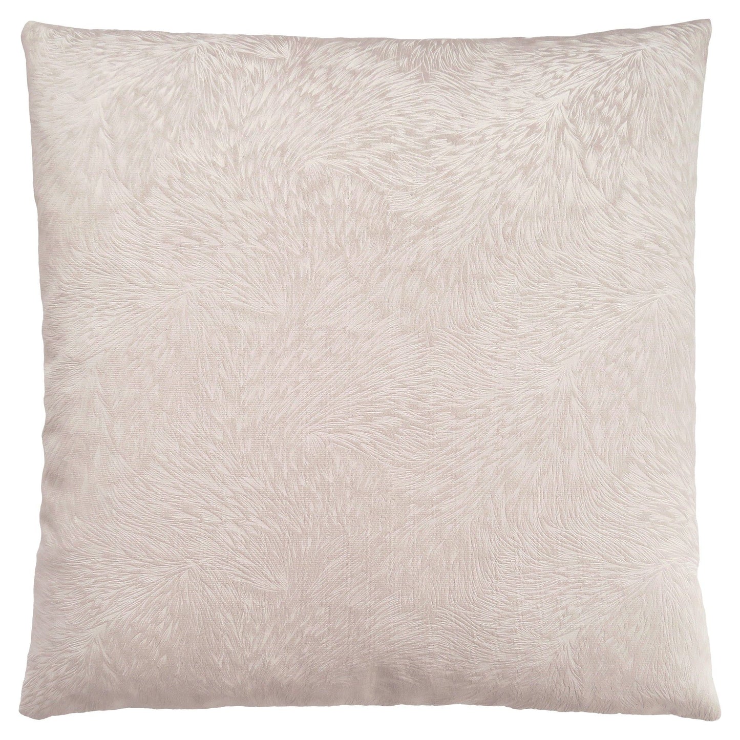 Pillow - 18"X 18" / Light Taupe Feathered Velvet / 1Pc