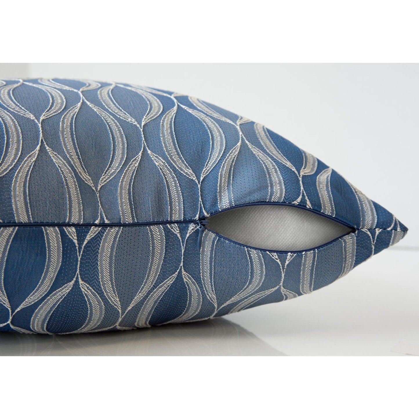 Pillow - 18"X 18" / Blue Wave Pattern / 1Pc