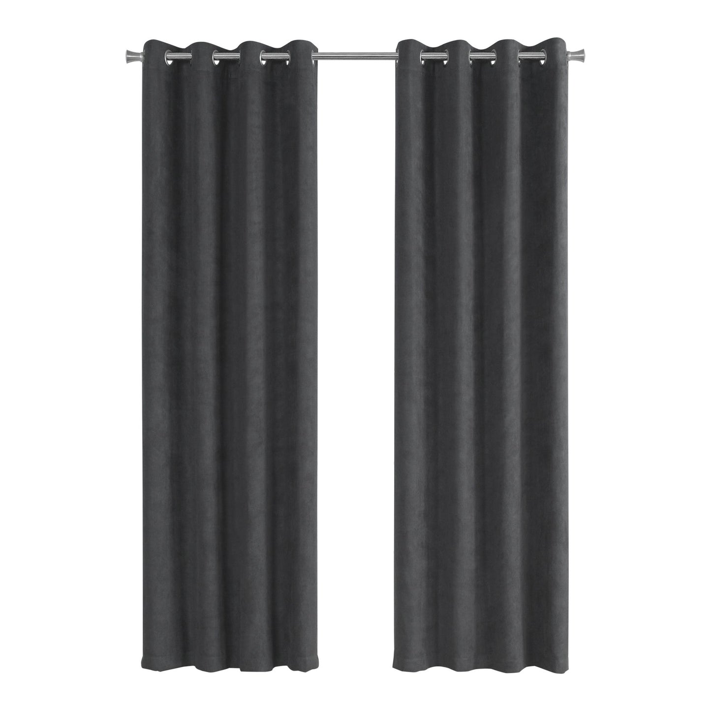 Curtain Panel - 2Pcs / 54"W X 84"H Grey Room Darkening