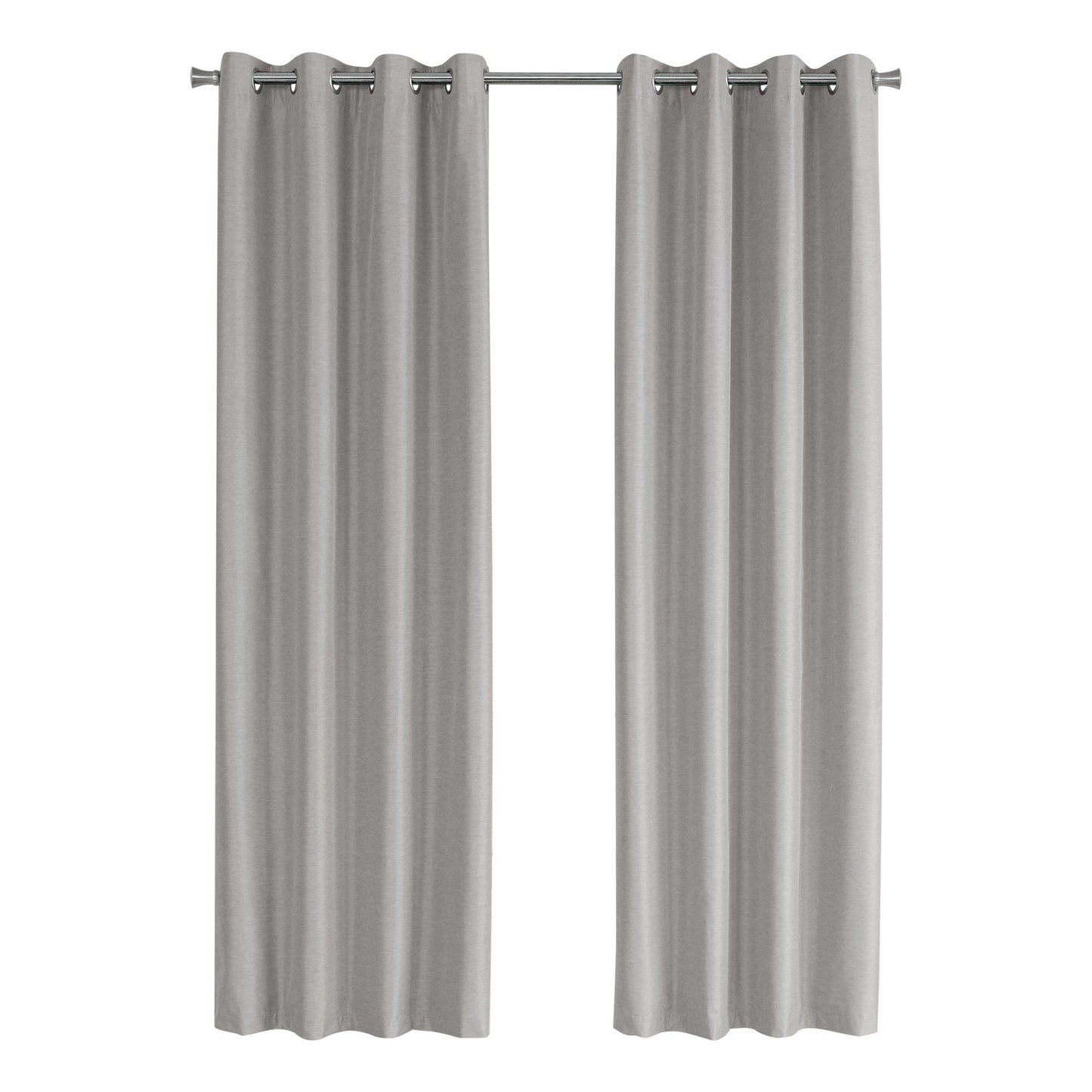 Curtain Panel - 2Pcs / 52"W X 95"H Silver Solid Blackout