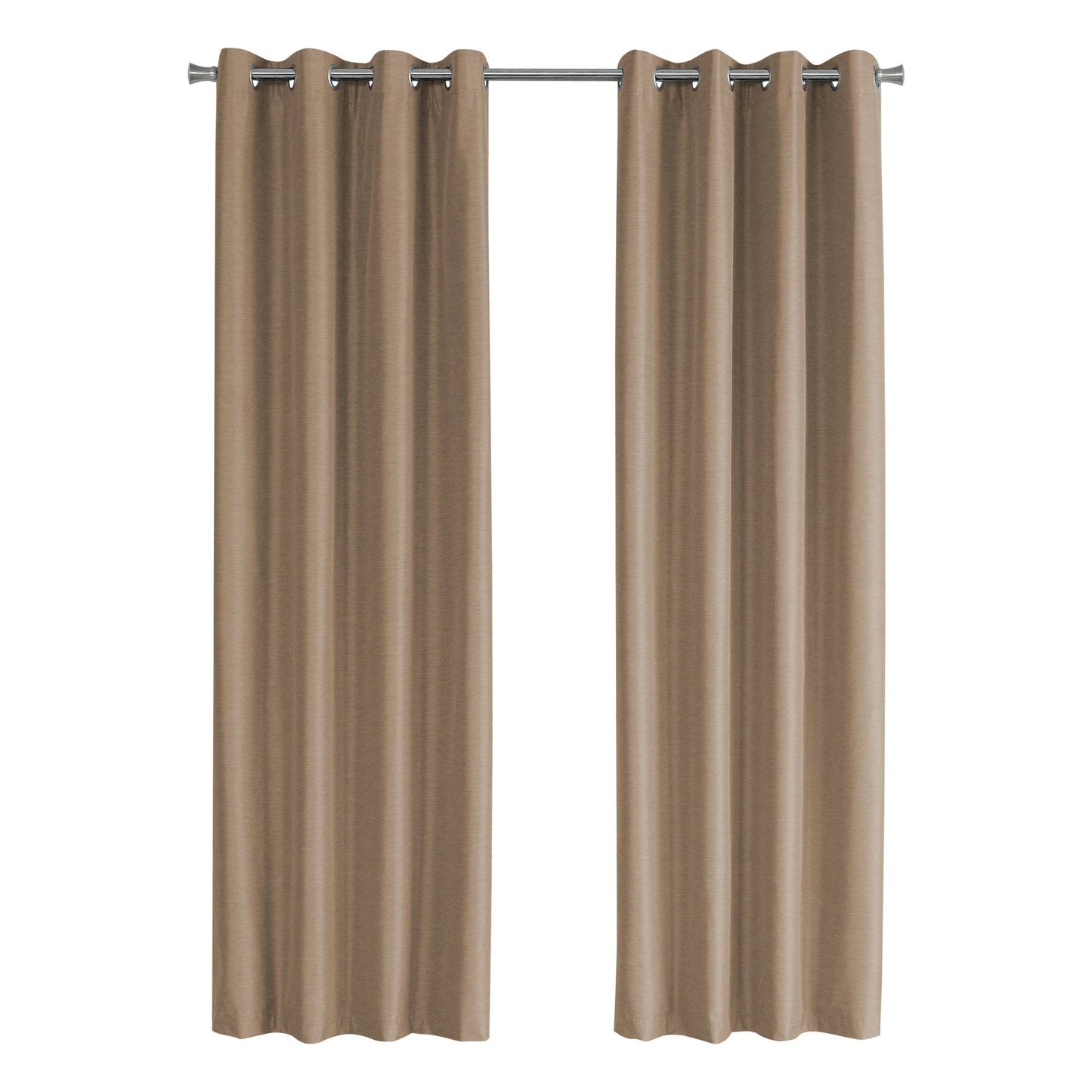 Curtain Panel - 2Pcs / 52"W X 84"H Brown Solid Blackout